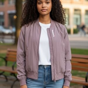 Reebok Women's Dusty Purple Bomber Jacket